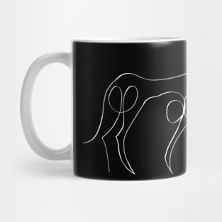 Continuous Line Unicorn V02 Mug